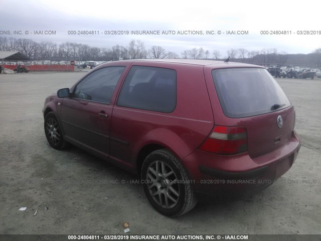 9BWDE61JX24027656 - 2002 VOLKSWAGEN GTI 337 RED photo 3