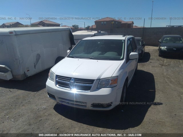 2D8HN54P98R723499 - 2008 DODGE GRAND CARAVAN SXT WHITE photo 6