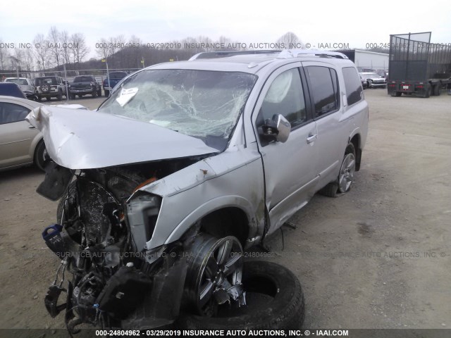 5N1BA0NF5BN621965 - 2011 NISSAN ARMADA PLATINUM SILVER photo 2