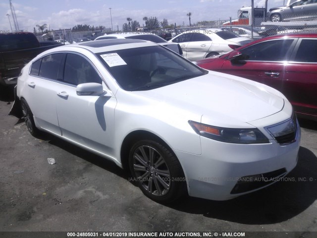 19UUA8F37EA000322 - 2014 ACURA TL SE WHITE photo 1