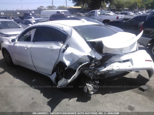 19UUA8F37EA000322 - 2014 ACURA TL SE WHITE photo 3