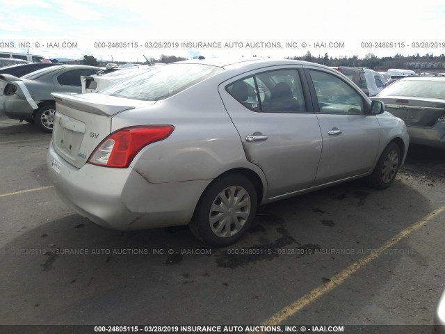 3N1CN7AP8DL887684 - 2013 NISSAN VERSA S/S PLUS/SV/SL SILVER photo 4