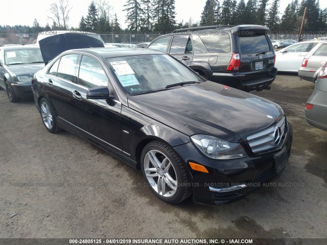 WDDGF4HB4CA643269 - 2012 MERCEDES-BENZ C 250 BLACK photo 1