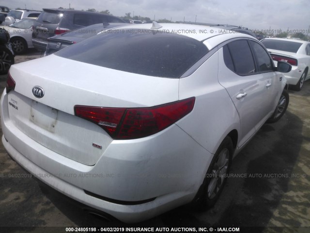 5XXGM4A75DG179209 - 2013 KIA OPTIMA LX WHITE photo 4