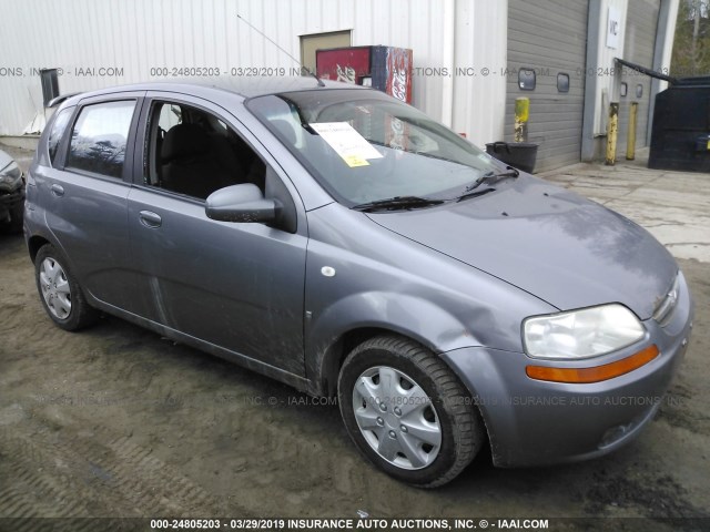 KL1TD66627B727520 - 2007 CHEVROLET AVEO LS GRAY photo 1