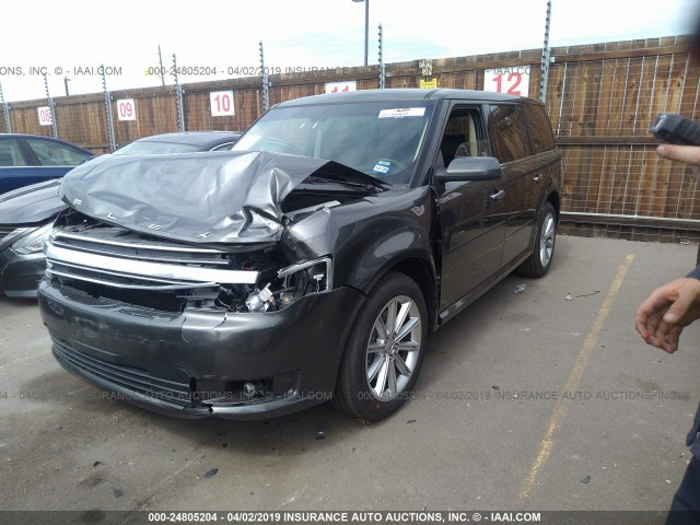 2FMGK5D80KBA14547 - 2019 FORD FLEX LIMITED BLACK photo 2