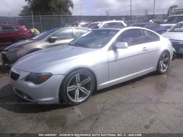 WBAEH13476CR51206 - 2006 BMW 650 I SILVER photo 2