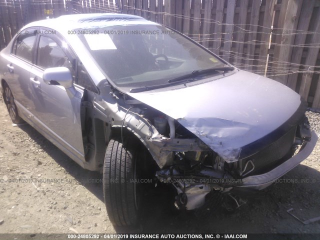 1HGFA16989L016351 - 2009 HONDA CIVIC EXL SILVER photo 1