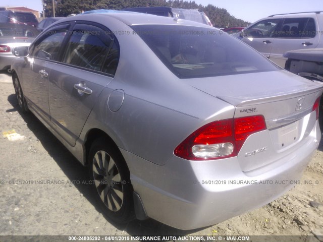 1HGFA16989L016351 - 2009 HONDA CIVIC EXL SILVER photo 3