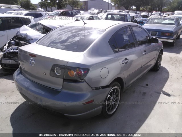 JM1BK123X41211917 - 2004 MAZDA 3 S GRAY photo 4