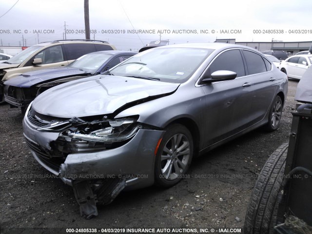 1C3CCCAB0GN117438 - 2016 CHRYSLER 200 LIMITED SILVER photo 2