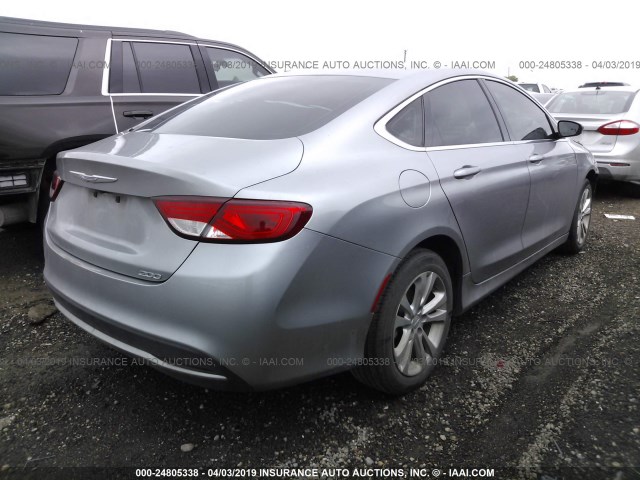 1C3CCCAB0GN117438 - 2016 CHRYSLER 200 LIMITED SILVER photo 4