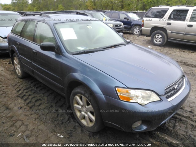 4S4BP61C666308954 - 2006 SUBARU LEGACY OUTBACK 2.5I BLUE photo 1