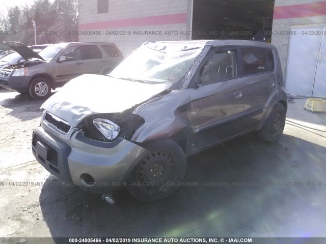 KNDJT2A28A7086223 - 2010 KIA SOUL +/!/SPORT GRAY photo 2