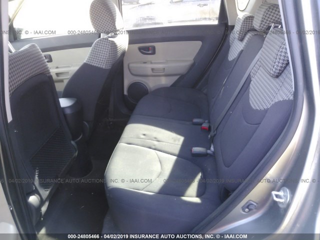 KNDJT2A28A7086223 - 2010 KIA SOUL +/!/SPORT GRAY photo 8