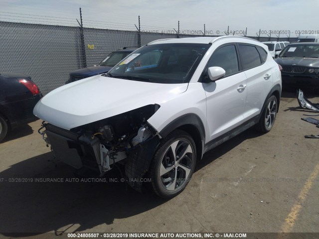 KM8J3CA29GU144691 - 2016 HYUNDAI TUCSON LIMITED/SPORT AND ECO/SE WHITE photo 2