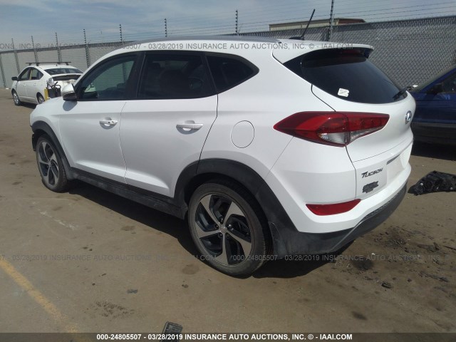 KM8J3CA29GU144691 - 2016 HYUNDAI TUCSON LIMITED/SPORT AND ECO/SE WHITE photo 3