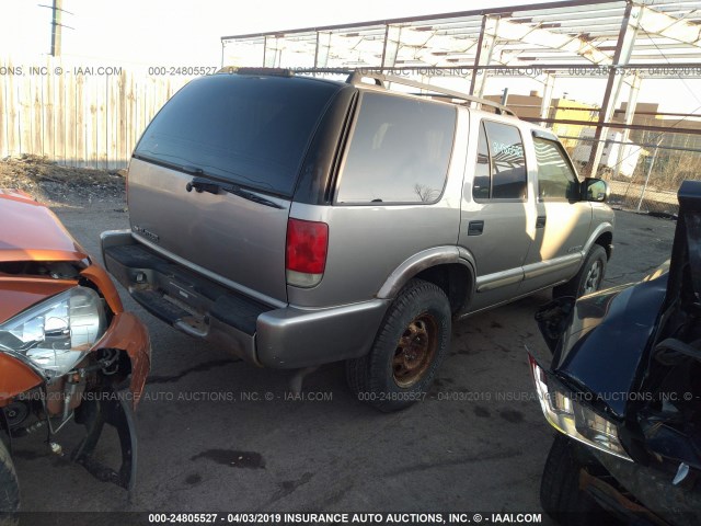 1GNDT13X24K100268 - 2004 CHEVROLET BLAZER TAN photo 4