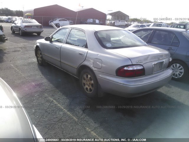 1YVGF22C725296943 - 2002 MAZDA 626 LX GRAY photo 3