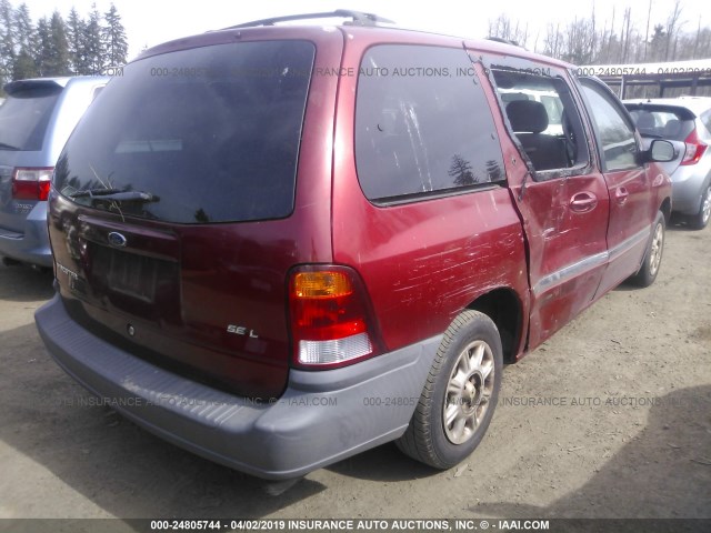 2FMDA5349YBC12749 - 2000 FORD WINDSTAR SEL RED photo 4