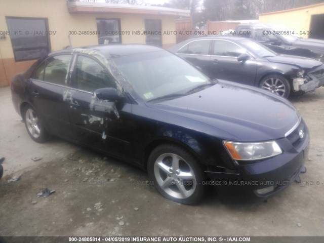 5NPEU46F57H166279 - 2007 HYUNDAI SONATA SE/LIMITED BLUE photo 1