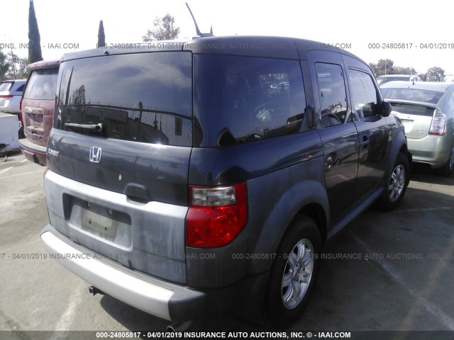 5J6YH28656L020746 - 2006 HONDA ELEMENT EX BLACK photo 4