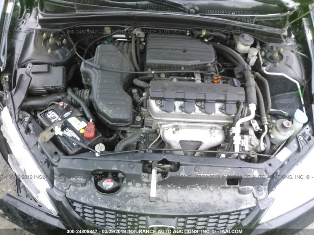 1HGEM21375L020011 - 2005 HONDA CIVIC DX VP BLACK photo 10