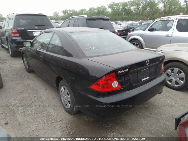 1HGEM21375L020011 - 2005 HONDA CIVIC DX VP BLACK photo 3