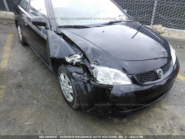 1HGEM21375L020011 - 2005 HONDA CIVIC DX VP BLACK photo 6