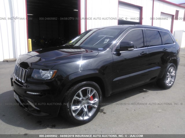 1C4RJFDJ2CC206059 - 2012 JEEP GRAND CHEROKEE SRT-8 BLACK photo 2