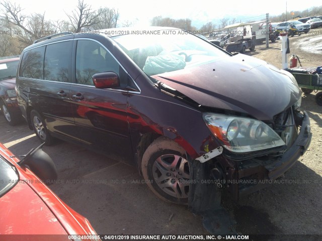 5FNRL38627B410674 - 2007 HONDA ODYSSEY EXL RED photo 1