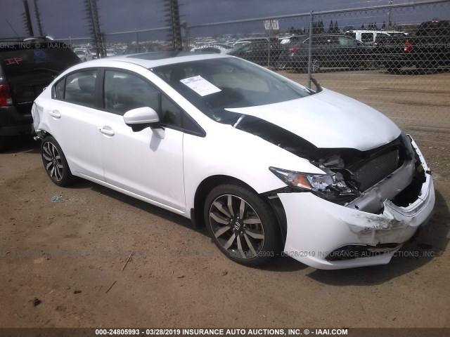 19XFB2F95FE204525 - 2015 HONDA CIVIC EXL WHITE photo 1