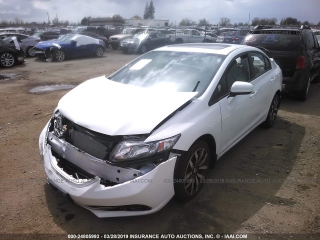 19XFB2F95FE204525 - 2015 HONDA CIVIC EXL WHITE photo 2