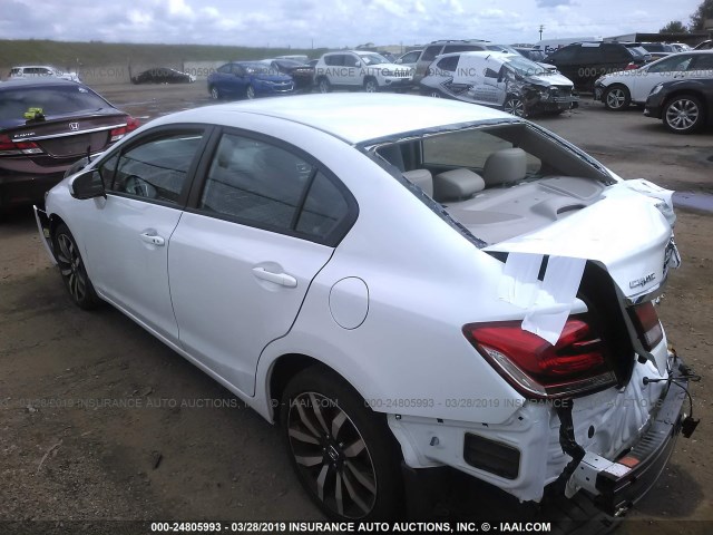 19XFB2F95FE204525 - 2015 HONDA CIVIC EXL WHITE photo 3