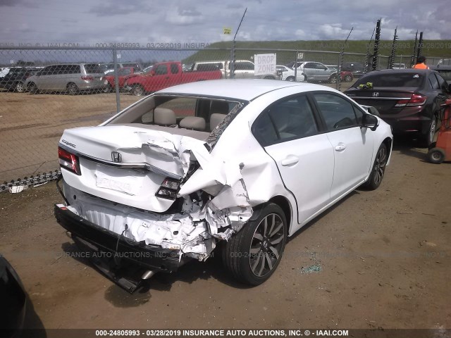 19XFB2F95FE204525 - 2015 HONDA CIVIC EXL WHITE photo 4