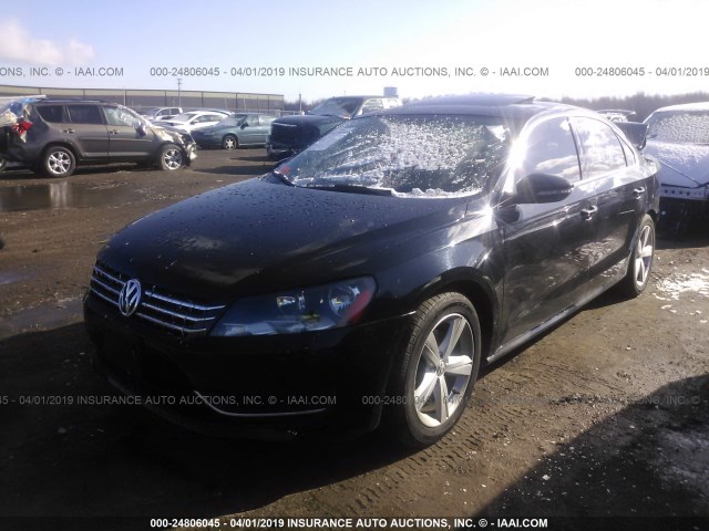 1VWBP7A3XCC007429 - 2012 VOLKSWAGEN PASSAT SE BLACK photo 2