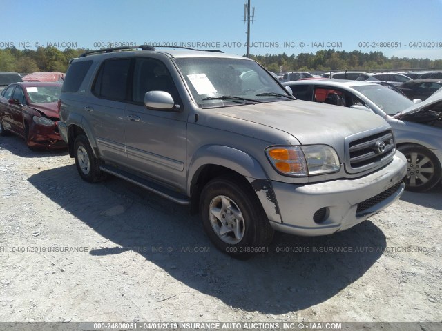 5TDBT44A71S046479 - 2001 TOYOTA SEQUOIA SR5 SILVER photo 1