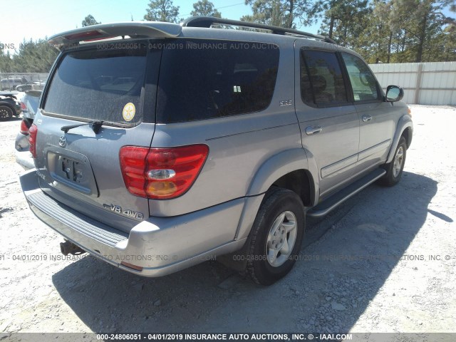 5TDBT44A71S046479 - 2001 TOYOTA SEQUOIA SR5 SILVER photo 4