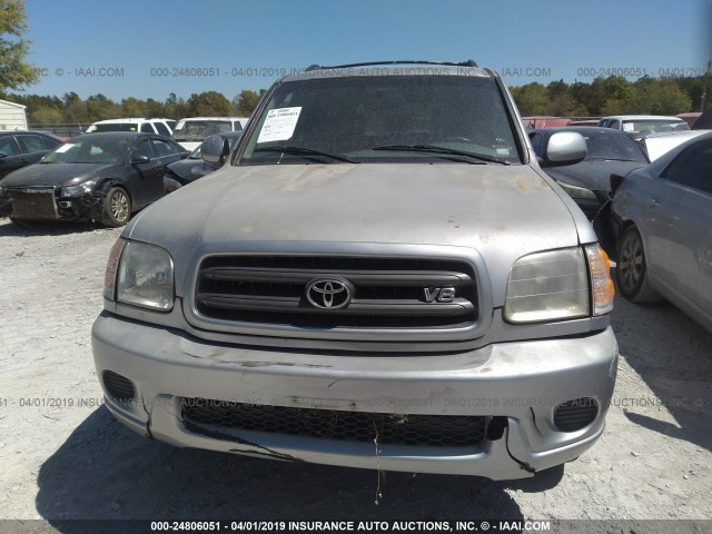 5TDBT44A71S046479 - 2001 TOYOTA SEQUOIA SR5 SILVER photo 6