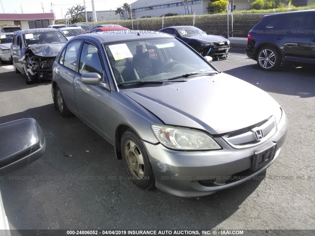 JHMES95694S001383 - 2004 HONDA CIVIC HYBRID GRAY photo 1