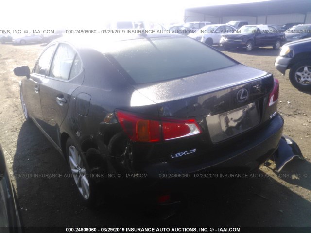 JTHBK262795098157 - 2009 LEXUS IS 250 BLACK photo 3