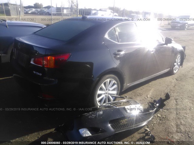 JTHBK262795098157 - 2009 LEXUS IS 250 BLACK photo 4