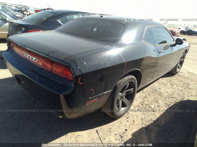 2C3CDYAG8CH130544 - 2012 DODGE CHALLENGER SXT BLACK photo 4