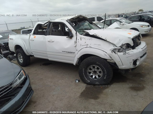 5TBET34116S518022 - 2006 TOYOTA TUNDRA DOUBLE CAB SR5 WHITE photo 1