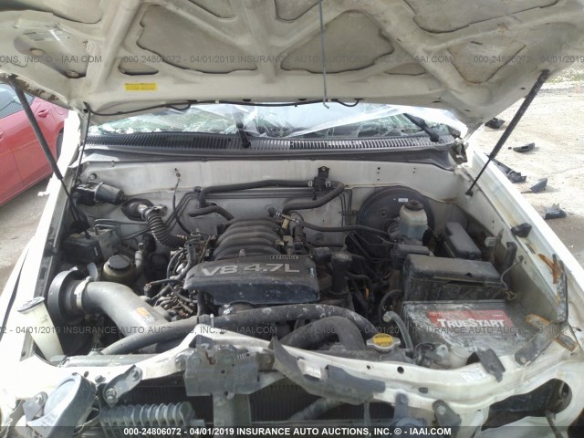 5TBET34116S518022 - 2006 TOYOTA TUNDRA DOUBLE CAB SR5 WHITE photo 10