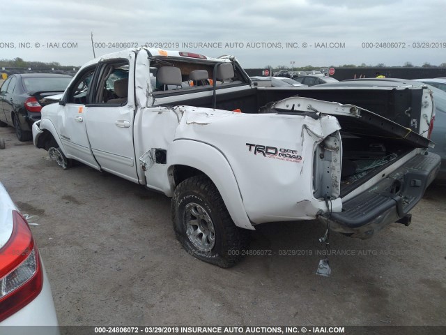 5TBET34116S518022 - 2006 TOYOTA TUNDRA DOUBLE CAB SR5 WHITE photo 3