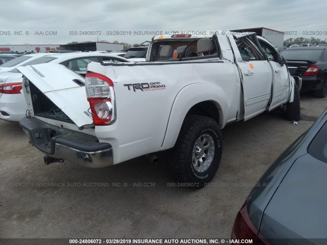 5TBET34116S518022 - 2006 TOYOTA TUNDRA DOUBLE CAB SR5 WHITE photo 4