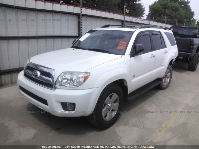 JTEZU14R09K025620 - 2009 TOYOTA 4RUNNER SR5/SPORT WHITE photo 2