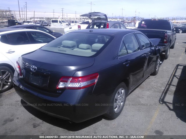 4T4BF3EK5BR149942 - 2011 TOYOTA CAMRY SE/LE/XLE GRAY photo 4