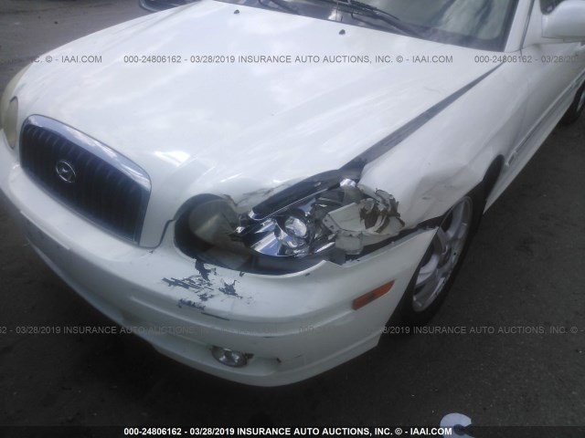 KMHWF35H15A159020 - 2005 HYUNDAI SONATA GLS/LX WHITE photo 6